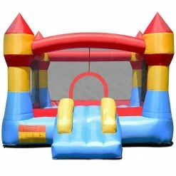 Multi-color Kid Inflatable Bounce House Castle Moonwalk Playhouse Jumper Slide by Costway