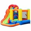 Multi-Color Inflatable Bounce House Water Slide with Climbing Wall Splash Pool Water Cannon by Costway -Pool Supplies Sales Store multi color costway pool toys op70101 64 1000