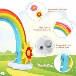 Inflatable Rainbow Sprinkler Summer Outdoor Kids Spray Water Toy Yard Party Pool by Costway 13 Inflatable Rainbow Sprinkler Summer Outdoor Kids Spray Water Toy Yard Party Pool by Costway -Pool Supplies Sales Store multi color costway pool toys op70505 66 1000