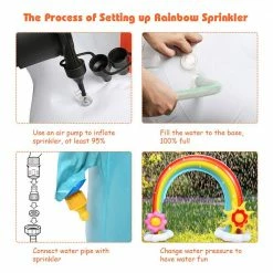 Inflatable Rainbow Sprinkler Summer Outdoor Kids Spray Water Toy Yard Party Pool by Costway 19 Inflatable Rainbow Sprinkler Summer Outdoor Kids Spray Water Toy Yard Party Pool by Costway -Pool Supplies Sales Store multi color costway pool toys op70505 76 1000
