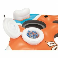 101 in. Rapid Rider 4-Person Floating Island River Lake Pool Raft by Bestway -Pool Supplies Sales Store multi colored bestway pool floats 43115e bw 44 1000