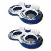 River Run II White Round Vinyl 2-Person Water and Pool Tube with Cooler and Connectors (2-Pack) by Intex -Pool Supplies Sales Store multi colored intex pool floats 2 x 58837ep 64 1000