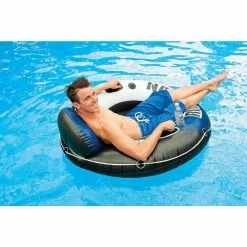 Blue Vinyl Round River Run 1 Inflatable Floating Tube Raft for Lake, River and Pool (3-Pack) by Intex 14 Blue Vinyl Round River Run 1 Inflatable Floating Tube Raft for Lake, River and Pool (3-Pack) by Intex -Pool Supplies Sales Store multi colored intex pool floats 3 x 58825ep 66 1000