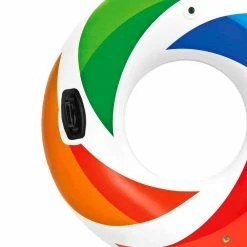 47 in. Color Inflatable Whirl Tube Swimming Pool Raft with Handles (4-Pack) by Intex -Pool Supplies Sales Store multi colored intex pool floats 4 x 58202ep 1d 1000