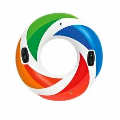 47 in. Color Inflatable Whirl Tube Swimming Pool Raft with Handles (4-Pack) by Intex -Pool Supplies Sales Store multi colored intex pool floats 4 x 58202ep 40 1000