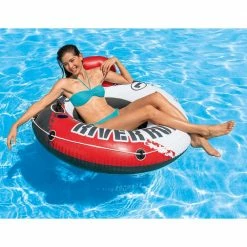 Intex River Run 1 Person Inflatable Floating Tube Lake Pool Ocean Raft, 53 in. 12 Intex River Run 1 Person Inflatable Floating Tube Lake Pool Ocean Raft, 53 in. -Pool Supplies Sales Store multi colored intex pool floats 56825ep 66 1000