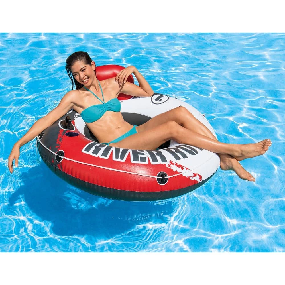 Intex River Run 1 Person Inflatable Floating Tube Lake Pool Ocean Raft, 53 in. 7 Intex River Run 1 Person Inflatable Floating Tube Lake Pool Ocean Raft, 53 in. - Image 5
