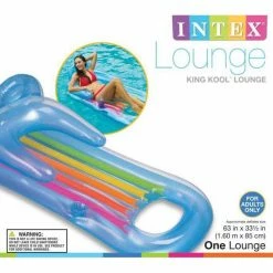 King Kool Inflatable Swimming Pool Island Lounger with Headrest (8-Pack) by Intex -Pool Supplies Sales Store multi colored intex pool floats 8 x 58802ep 1f 1000