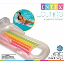King Kool Inflatable Swimming Pool Island Lounger with Headrest (8-Pack) by Intex -Pool Supplies Sales Store multi colored intex pool floats 8 x 58802ep 44 1000
