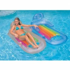 King Kool Inflatable Swimming Pool Island Lounger with Headrest (8-Pack) by Intex -Pool Supplies Sales Store multi colored intex pool floats 8 x 58802ep fa 1000