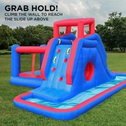Inflatable Water Slide, Blow up Pool and Bounce House for Backyard by SUNNY & FUN -Pool Supplies Sales Store multi colored pool toys sfwtr863 1f 1000