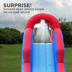 Inflatable Water Slide and Blow up Pool, Kids Water Park for Backyard by SUNNY & FUN -Pool Supplies Sales Store multi colored pool toys sfwtr864 1f 1000