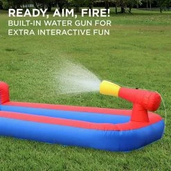 Inflatable Water Slide and Blow up Pool, Kids Water Park for Backyard by SUNNY & FUN -Pool Supplies Sales Store multi colored pool toys sfwtr864 76 1000