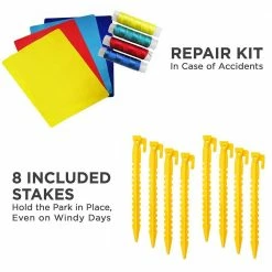 Inflatable Water Slide and Blow up Pool, Kids Water Park for Backyard by SUNNY & FUN -Pool Supplies Sales Store multi colored pool toys sfwtr864 fa 1000