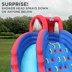 Inflatable Water Slide and Blow up Pool, Kids Water Park for Backyard by SUNNY & FUN -Pool Supplies Sales Store multi colored pool toys sfwtr931 1f 1000