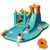 Fabric Inflatable Water Slide Kids Bounce House Splash Water Pool with Blower by Costway 2 Fabric Inflatable Water Slide Kids Bounce House Splash Water Pool with Blower by Costway -Pool Supplies Sales Store multi colors costway pool toys op70708 64 1000