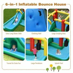 Fabric Slide Water Park Climbing Bouncer Pendulum Tunnel Game without Blower by Costway 17 Fabric Slide Water Park Climbing Bouncer Pendulum Tunnel Game without Blower by Costway -Pool Supplies Sales Store multi costway pool toys op70801 4f 1000