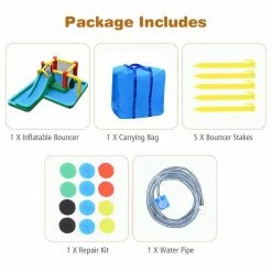 Fabric Slide Water Park Climbing Bouncer Pendulum Tunnel Game without Blower by Costway 15 Fabric Slide Water Park Climbing Bouncer Pendulum Tunnel Game without Blower by Costway -Pool Supplies Sales Store multi costway pool toys op70801 66 1000