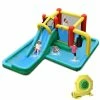 735-Watt Fabric Slide Water Park Climbing Bouncer Bounce House with Tunnel and Blower by Costway -Pool Supplies Sales Store multi costway pool toys op70801 ep24683 64 1000