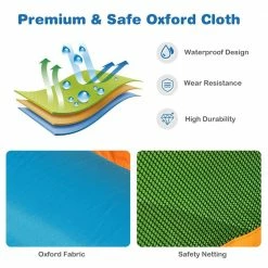 Fabric Inflatable Water Slide Kids Bounce House Splash Pool without Blower by Costway -Pool Supplies Sales Store multi costway pool toys op70833 1d 1000