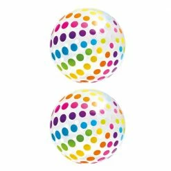 Jumbo Inflatable Big Panel Colorful Giant Beach Ball for Pools (Set of 2) by Intex