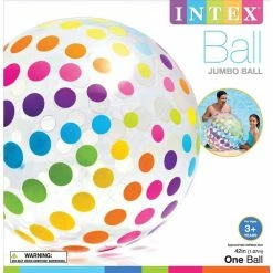 Multi Jumbo Inflatable Vinyl Big Panel Colorful Giant Beach Ball (Set of 4) by Intex -Pool Supplies Sales Store multi intex pool toys 4 x 59065ep 1f 1000
