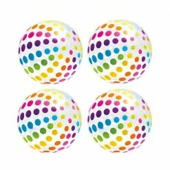 Multi Jumbo Inflatable Vinyl Big Panel Colorful Giant Beach Ball (Set of 4) by Intex