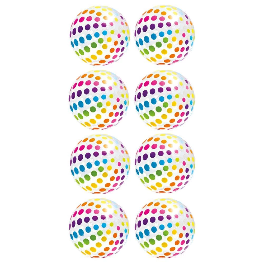 Jumbo Inflatable Big Panel Colorful Polka Dot Giant Beach Balls (Set of 8) by Intex 3 Jumbo Inflatable Big Panel Colorful Polka Dot Giant Beach Balls (Set of 8) by Intex