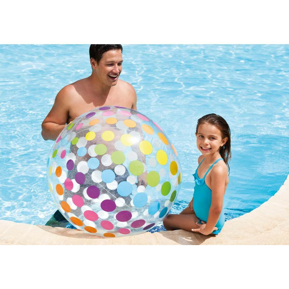 Jumbo Inflatable Big Panel Colorful Polka Dot Giant Beach Balls (Set of 8) by Intex 4 Jumbo Inflatable Big Panel Colorful Polka Dot Giant Beach Balls (Set of 8) by Intex - Image 2