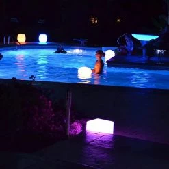 16 in. Block Seat Pool Spa Weatherproof Color Changing LED Cube by Main Access -Pool Supplies Sales Store multi main access pool lights 131784 76 1000