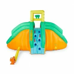 Multi-Colored Kahuna Triple Monster Inflatable Backyard Outdoor Kid Water Slide Park Pool by Unbranded