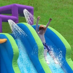 Kahuna Twin Falls Outdoor Inflatable Splash Pool Backyard Water Slide Park by Magic Time International LTD 6 Kahuna Twin Falls Outdoor Inflatable Splash Pool Backyard Water Slide Park by Magic Time International LTD -Pool Supplies Sales Store multi pool toys mti 90793 c3 1000