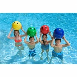 16 in. Smile Play Beach Balls (4-Pack) by Poolmaster 17 16 in. Smile Play Beach Balls (4-Pack) by Poolmaster -Pool Supplies Sales Store multi poolmaster pool toys 81114 76 1000