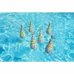 Party Hats Swimming Pool and Yard Ring Toss Game by Poolmaster 10 Party Hats Swimming Pool and Yard Ring Toss Game by Poolmaster -Pool Supplies Sales Store multi poolmaster pool toys 86201 1d 1000