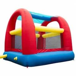 Canopy Bouncer PVC Inflatable Slide and Shaded Backyard Bounce House, Multi-Color by BANZAI -Pool Supplies Sales Store multicolor banzai pool toys ban 96268 4f 1000