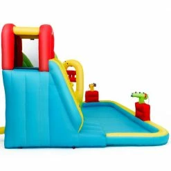 Inflatable Splash Water Park Play Bounce House Bounce Slide Climbing Wall Without Blower by HONEY JOY -Pool Supplies Sales Store multicolor honey joy pool toys topb000244 c3 1000