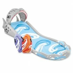 Surf 'N Slide Inflatable Kids Backyard Splash Water Slide with 2 Surf Rider by Intex