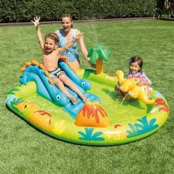 Little Dino Dinosaur Plastic Themed Inflatable Backyard Pool Play Center, Multi-Color by Intex 12 Little Dino Dinosaur Plastic Themed Inflatable Backyard Pool Play Center, Multi-Color by Intex -Pool Supplies Sales Store multicolor intex pool toys 57166ep 44 1000
