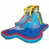 Slide and Soak Splash Park Inflatable Outdoor Kids Water Park Play Center by BANZAI -Pool Supplies Sales Store multicolored banzai pool toys ban 35076 64 1000