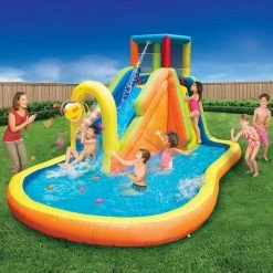 Inflatable Multi-Colored Pinata Bash Party Slide Aquatic Activity Play Center by BANZAI -Pool Supplies Sales Store multicolored banzai pool toys ban 35445 4f 1000