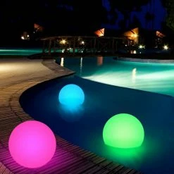 2 Main Access 13 in. Ellipsis Pool Waterproof Floating LED Ball Lights (2-Pack) by Unbranded -Pool Supplies Sales Store multicolored pool toys 2 x 131789 4f 1000