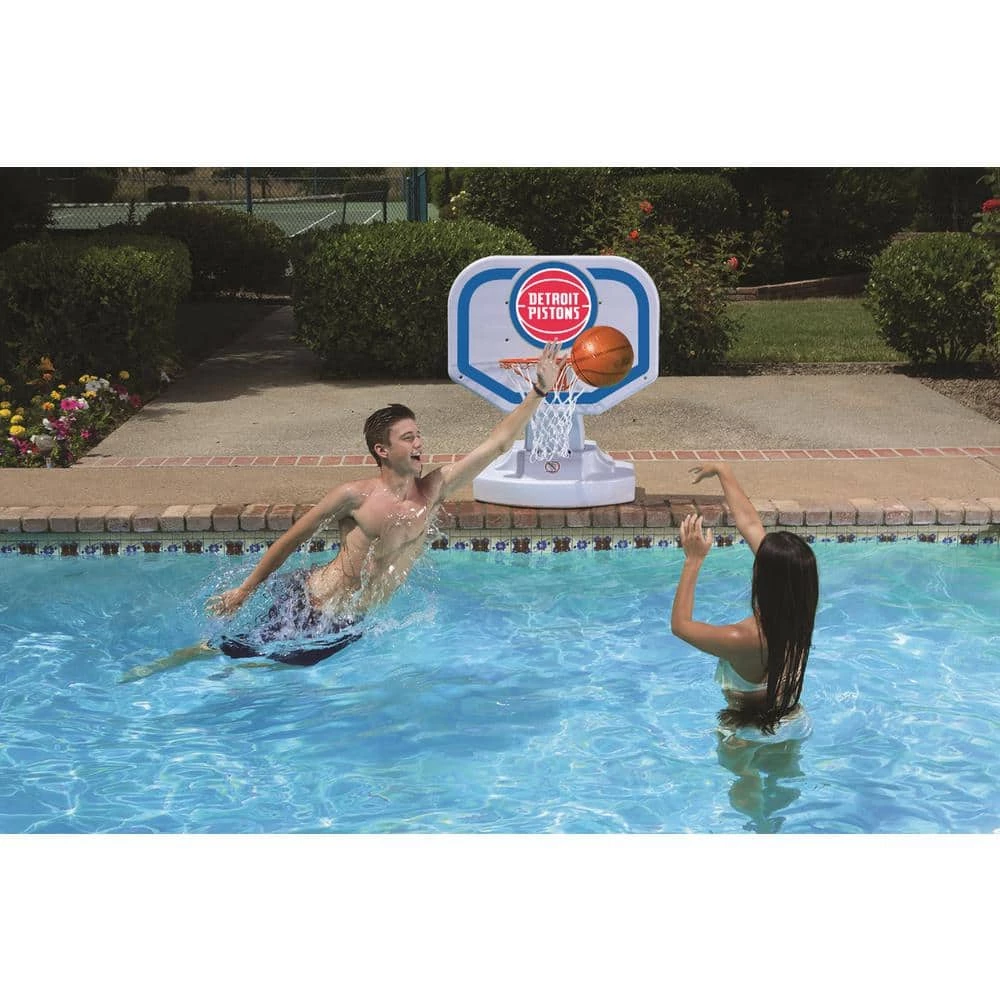 Detroit Pistons NBA Competition Swimming Pool Basketball Game by Poolmaster 4 Detroit Pistons NBA Competition Swimming Pool Basketball Game by Poolmaster - Image 2