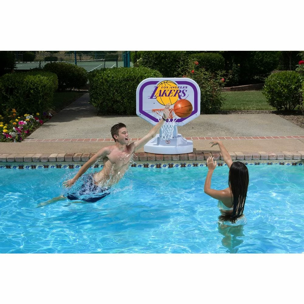 Los Angeles Lakers NBA Competition Swimming Pool Basketball Game by Poolmaster 4 Los Angeles Lakers NBA Competition Swimming Pool Basketball Game by Poolmaster - Image 2
