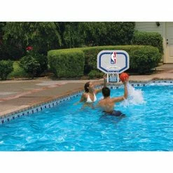 NBA Logo Pro Rebounder Swimming Pool Basketball Game by Poolmaster -Pool Supplies Sales Store multicolored poolmaster pool toys 72931 4f 1000