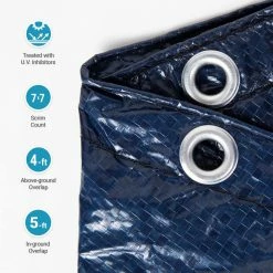 8-Year 30 ft. x 50 ft. Rectangular Navy Blue In Ground Winter Pool Cover by Blue Wave 17 8-Year 30 ft. x 50 ft. Rectangular Navy Blue In Ground Winter Pool Cover by Blue Wave -Pool Supplies Sales Store navy blue blue wave winter pool covers bwc764 76 1000