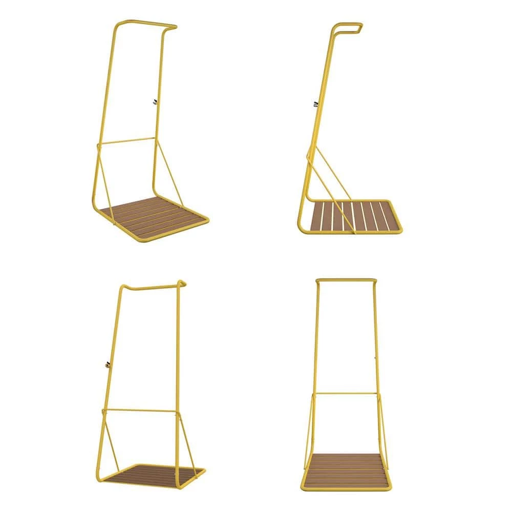 Rainey Outdoor Shower with XL Base and Waterfall Bar, Yellow by Novogratz 6 Rainey Outdoor Shower with XL Base and Waterfall Bar, Yellow by Novogratz - Image 4