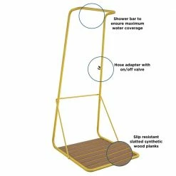 Rainey Outdoor Shower with XL Base and Waterfall Bar, Yellow by Novogratz 11 Rainey Outdoor Shower with XL Base and Waterfall Bar, Yellow by Novogratz -Pool Supplies Sales Store novogratz outdoor showers 88907ylw1e 4f 1000
