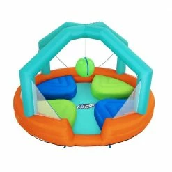 Dodge and Drench Kids Orange Inflatable Outdoor Bounce House Game Water Park by Bestway