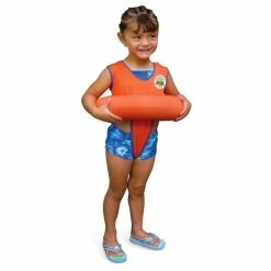 Orange Learn-to-Swim Swimming Pool Float Tube Trainer by Poolmaster -Pool Supplies Sales Store orange poolmaster swim gear 05057 40 1000
