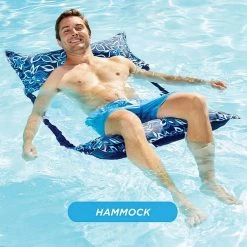 Supreme Monterey Hammock 4 in 1 Inflatable Pool Float, Orchid Blue by Aqua LEISURE -Pool Supplies Sales Store orchid blue aqua leisure pool floats azl18904 1f 1000